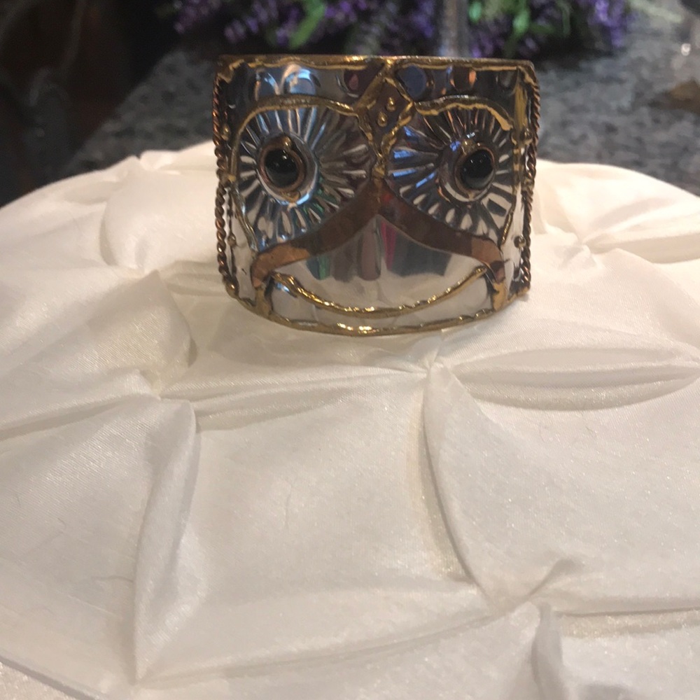 Costume tri-toned Owl cuff *UNIQUE*